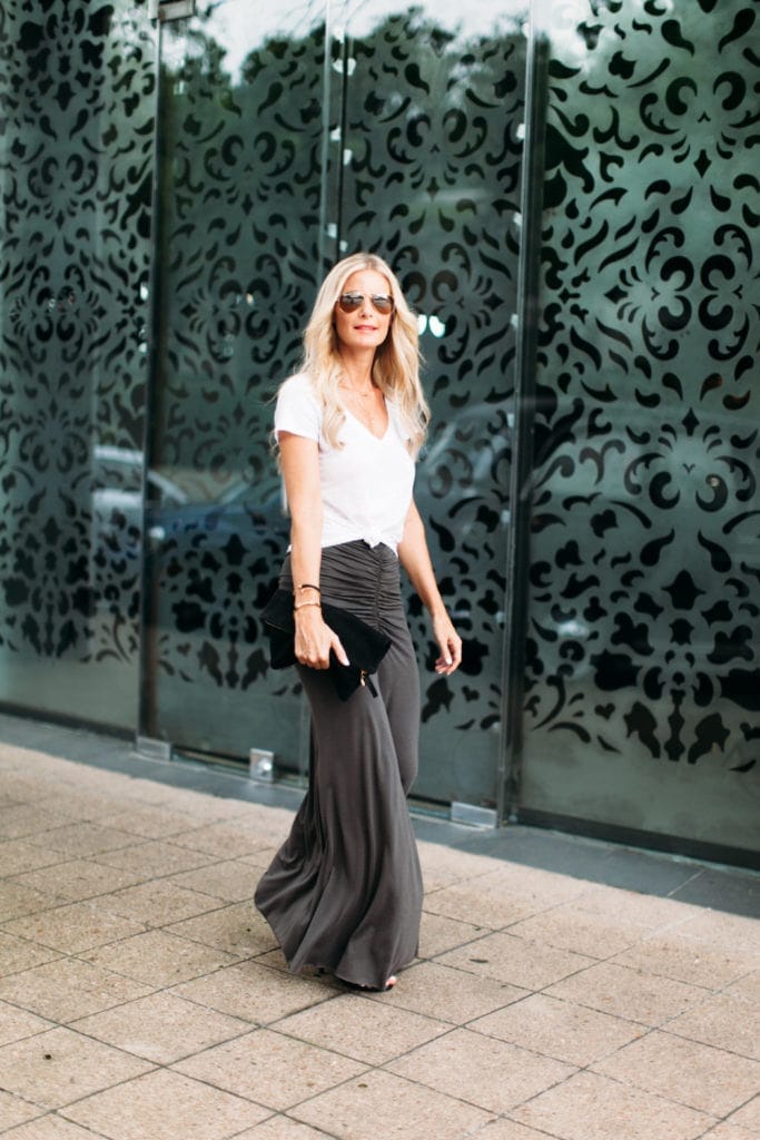 gray maxi skirt 1 dallas fashion blogger 3