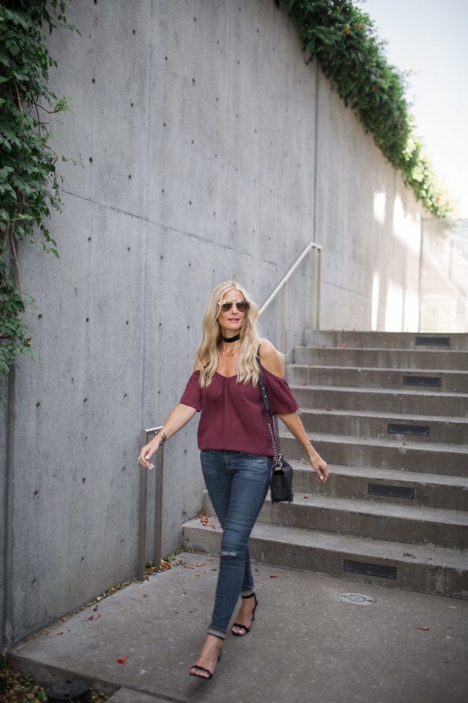 Shoulderless Top, Heather Anderson, Nordstrom Anniversary Sale, AG jeans