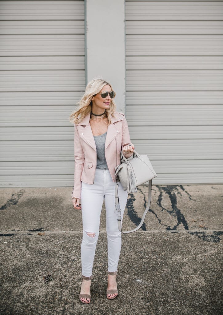 Blush pink 2025 suede jacket