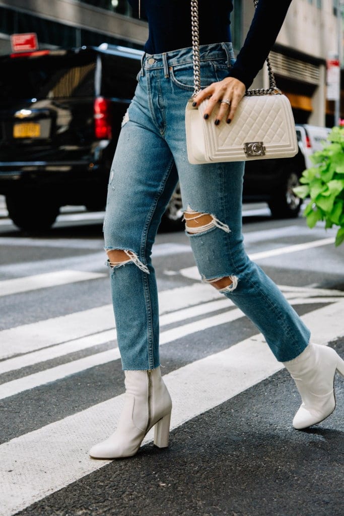 White Booties Steve Madden White Booties The Editor Bootie