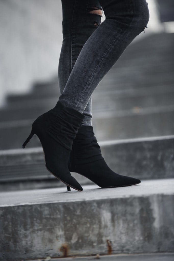 Black Ankle Boot Aquatalia Black Suede Ankle Booties