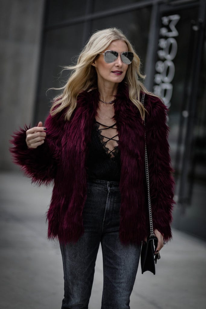 CHIC AT EVERY AGE FEATURING A FABULOUS FAUX FUR JACKET - So Heather