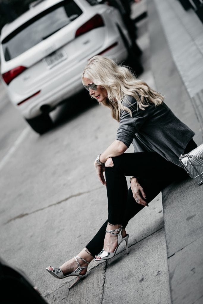Dallas fashion blogger wearing Veronica Beard Heels 