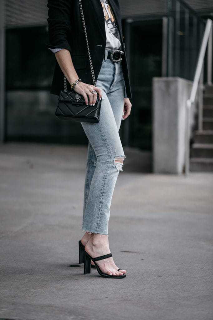 Black blazer and jeans in Dallas, TX