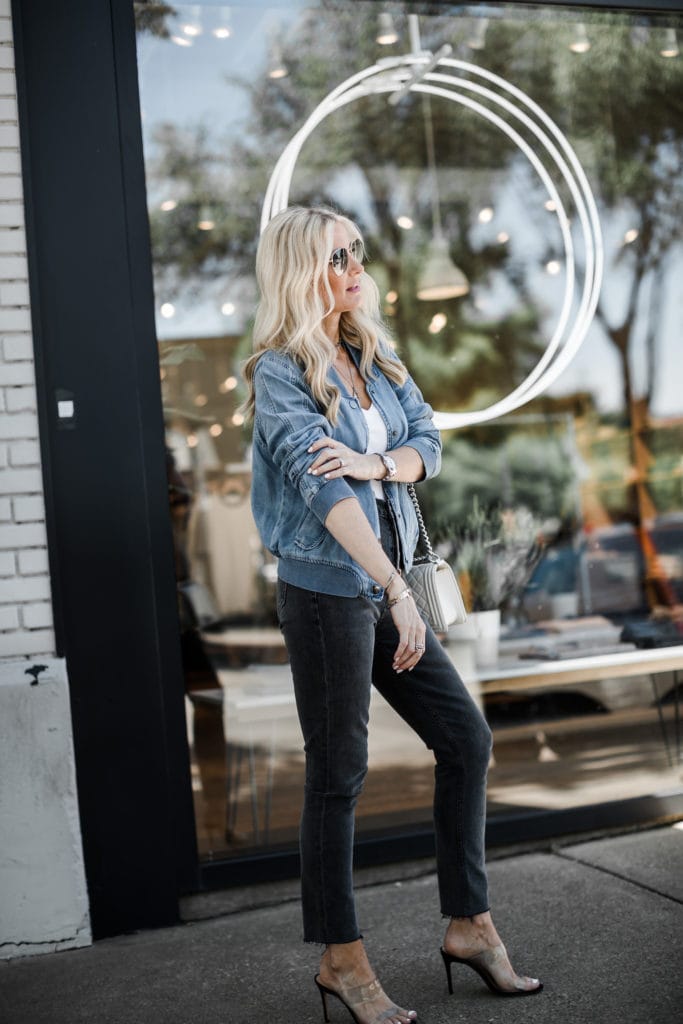 How to style a denim bomber jacket 