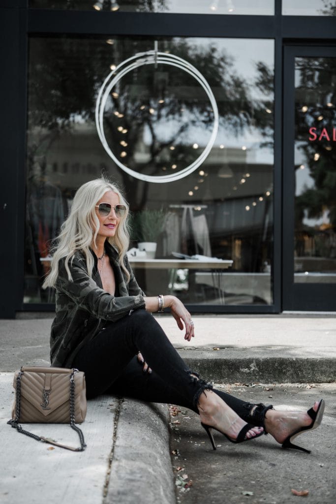 Woman Wearing Black Jeans High Heels Stock Photo 580248706 | Shutterstock