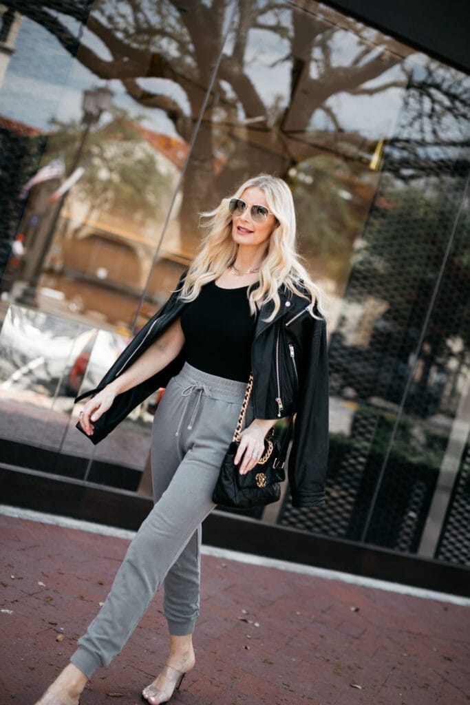 Grey Leather Pants Outfits For Women (19 ideas & outfits)