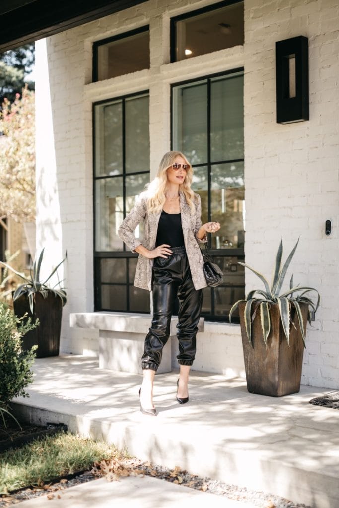 How To Wear Faux Leather Joggers
