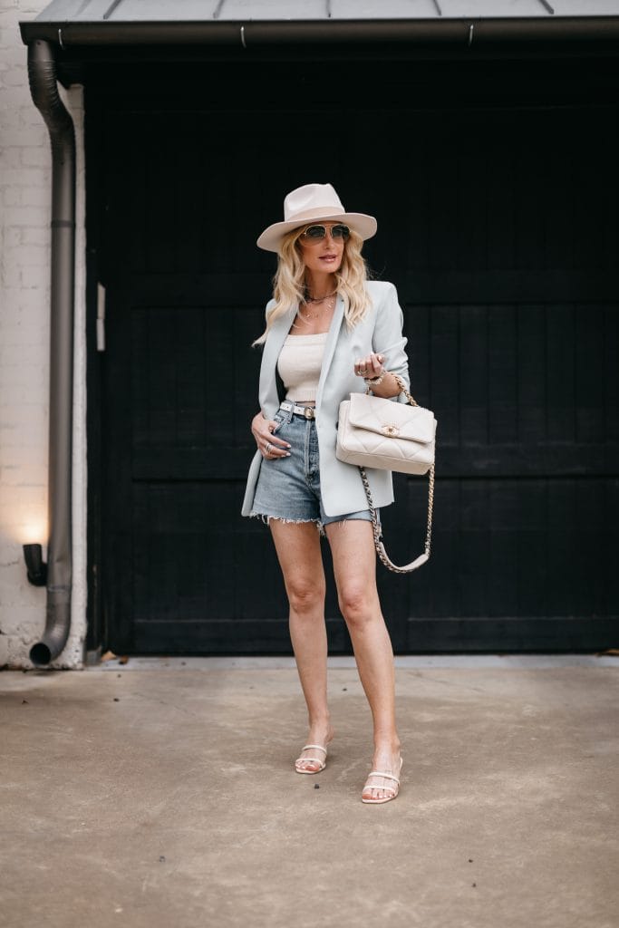 STYLING LINEN BLAZERS AND DENIM SHORTS FOR SUMMER | CHIC TALK | CHIC TALK