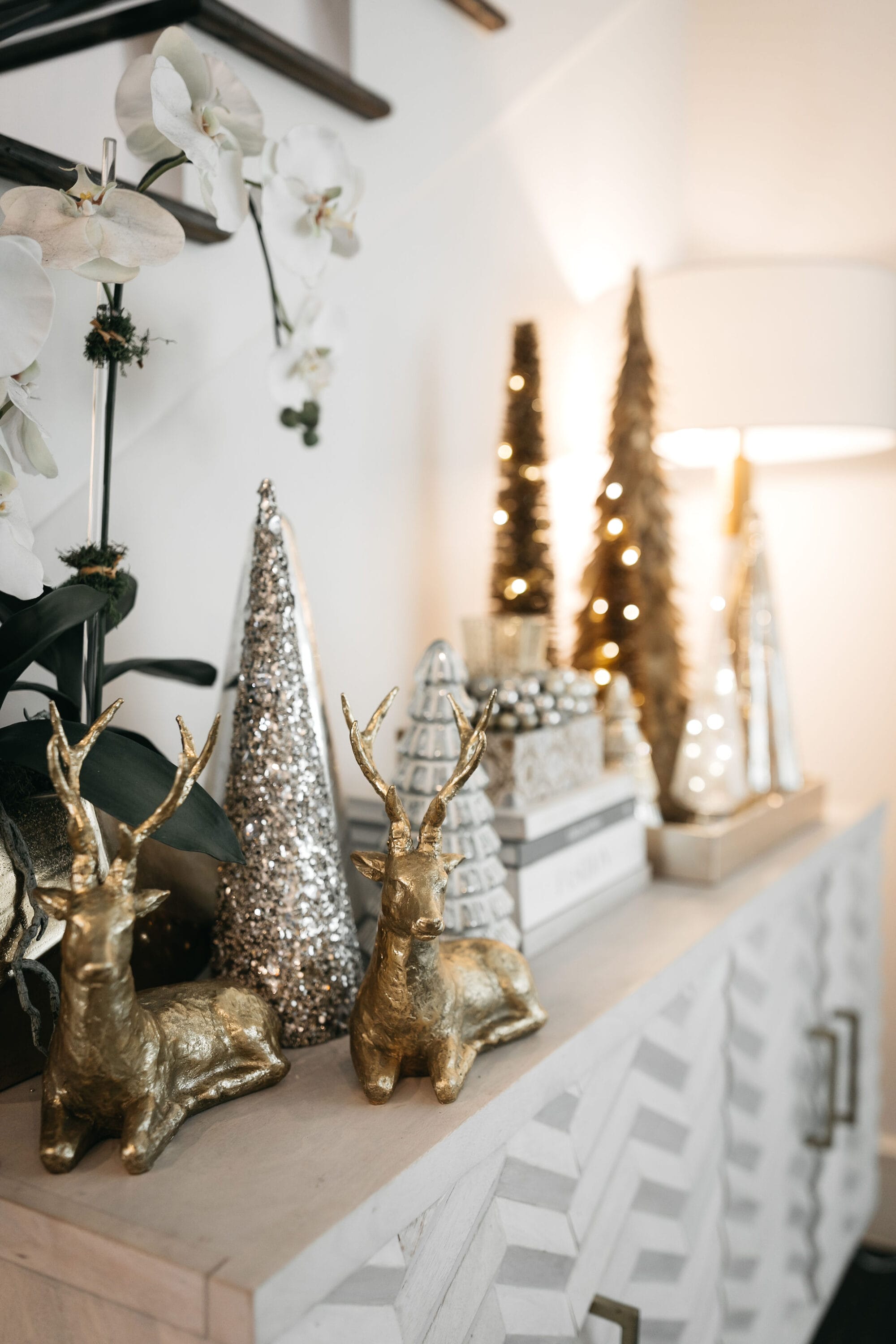 Chic gold and silver holiday decor